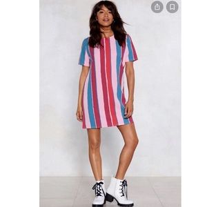 NWT Nasty Gal Stripe Dress size 8